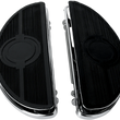 Load image into Gallery viewer, Half-Moon Floorboard - w/ Vibration Inserts - Chrome - FL DragSpecialties 17-0418N - Main Product View
