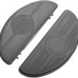 Load image into Gallery viewer, Half-Moon Floorboard - w/o Vibration Inserts - Black - FL DragSpecialties 17-0418LB - Main Product View