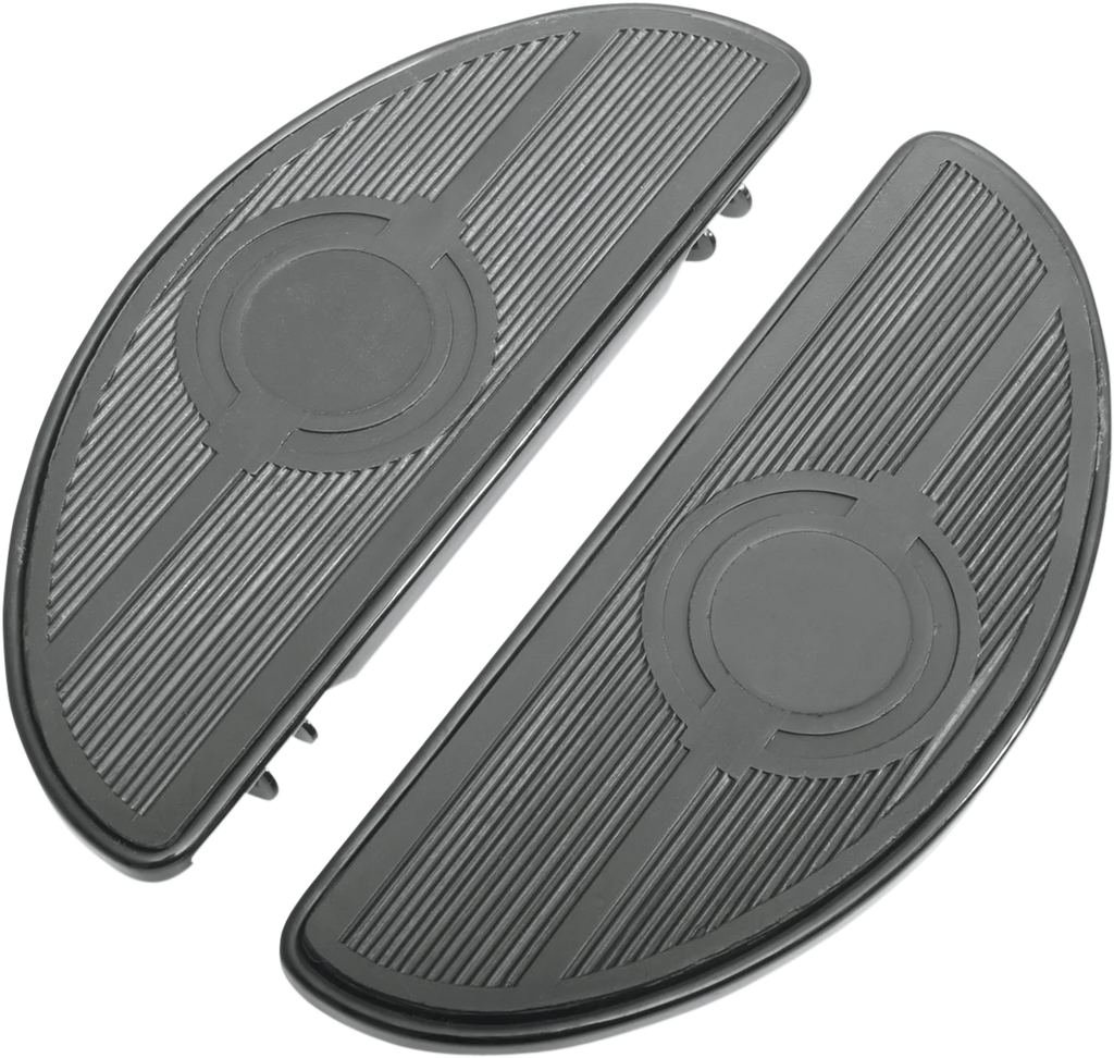 Half-Moon Floorboard - w/o Vibration Inserts - Black - FL DragSpecialties 17-0418LB - Main Product View