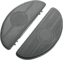 Load image into Gallery viewer, Half-Moon Floorboard - w/o Vibration Inserts - Black - FL DragSpecialties 17-0418LB - Main Product View