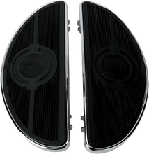 Load image into Gallery viewer, Half-Moon Floorboard - w/o Vibration Inserts - Chrome - FL DragSpecialties 17-0418L - Main Product View