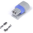 Load image into Gallery viewer, Haltech Delphi 2 Pin GM Style Air Temp Connector Grey Plug &amp; Pins