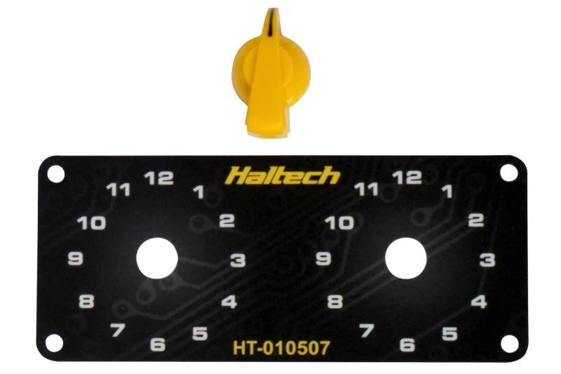 Haltech Dual Switch Panel Kit w/Yellow Knob - Main Product View