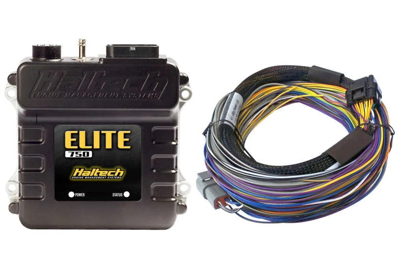 Haltech Elite 750 Basic Universal Wire-In Harness ECU Kit - Side View