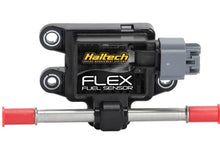 Load image into Gallery viewer, Haltech Flex Fuel Composition Sensor for 3/8 (GM Spring Lock) Fittings w/Plug &amp; Pins - Side View