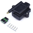 Load image into Gallery viewer, Haltech High Output IGN-1A Inductive Coil w/Built-In Ignitor w/Plug &amp; Pins - Side View