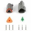 Load image into Gallery viewer, Haltech Matching Set of Deutsch DT-3 Connectors (DT06-3S + DT04-3P) - (13 Amp) Plug &amp; Pins