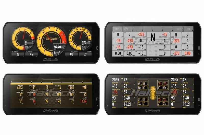 Haltech uC-10 10in Digital Dash Kit w/Cables & Accessories - Side View