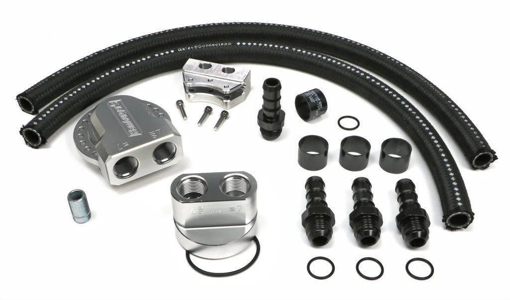 Hamburger's Performance BILLET MULTI-POSITION OIL FILTER RELOCATION KIT-FORD & MOPAR 3373