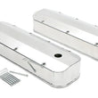 Load image into Gallery viewer, Hamburger's Performance FABRICATED ALUMINUM VALVE COVERS BRUSHED BBC WITH HOLE 1019