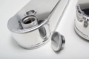 Hamburger's Performance Fab. Aluminum Valve Covers; GM LS Series; No Bracket Mounting Holes- POLISHED 1125