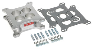 Hamburger's Performance TORQUE-FLOW CARBURETOR SPACER- Holley DUAL PLANE; 2 in. Tall- Billet Aluminum 3221