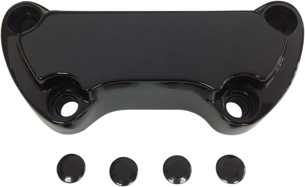 Handlebar Clamp - Scalloped - Black DragSpecialties 03-0107SB - Main Product View