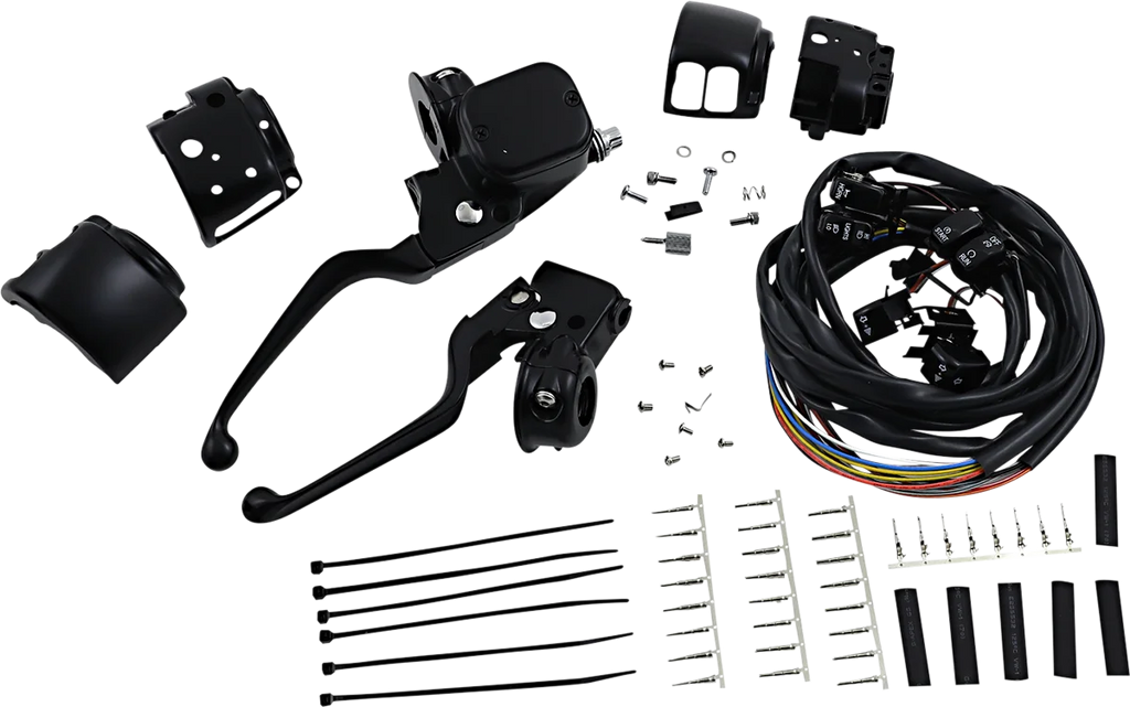 Handlebar Controls - 9/16" Master Cylinder - '96 - '11 - Black DragSpecialties H07-0748AKMB - Main Product View