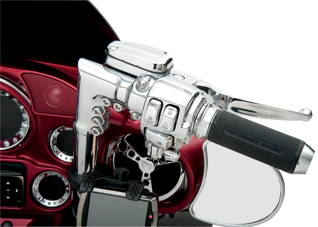 Handlebar Controls - Chrome DragSpecialties H07-0802-A - Back View