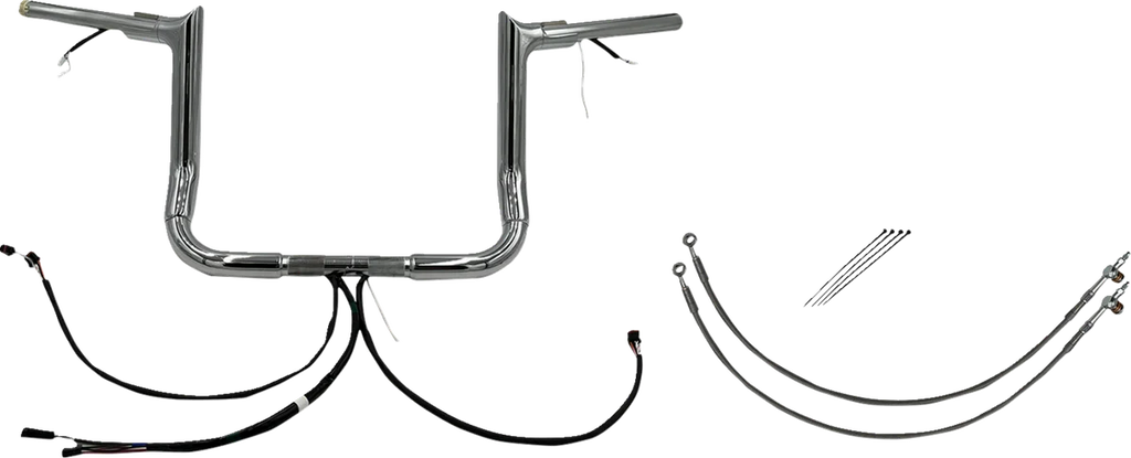 Handlebar Kit - Pointed Top - 12" - Chrome