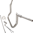 Load image into Gallery viewer, Handlebar Kit - Pointed Top - 12" - Chrome - Side View