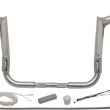 Load image into Gallery viewer, Handlebar Kit - Pointed Top - 12" - Chrome - Back View