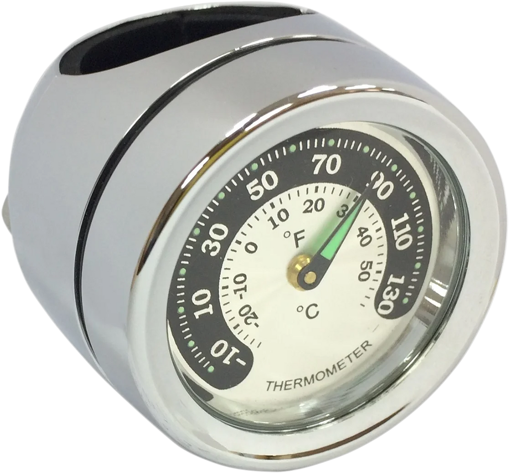 Handlebar Mount Clock - Chrome - For 1.25" Bar DragSpecialties O91-6822N - Detail View