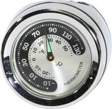 Load image into Gallery viewer, Handlebar Mount Thermometer - Chrome - For 1" Bar DragSpecialties O91-6821TN - Main Product View