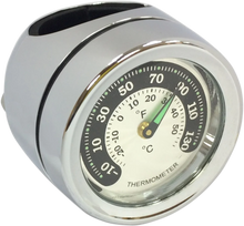 Load image into Gallery viewer, Handlebar Mount Thermometer - Chrome - For 1" Bar DragSpecialties O91-6821TN - Side View