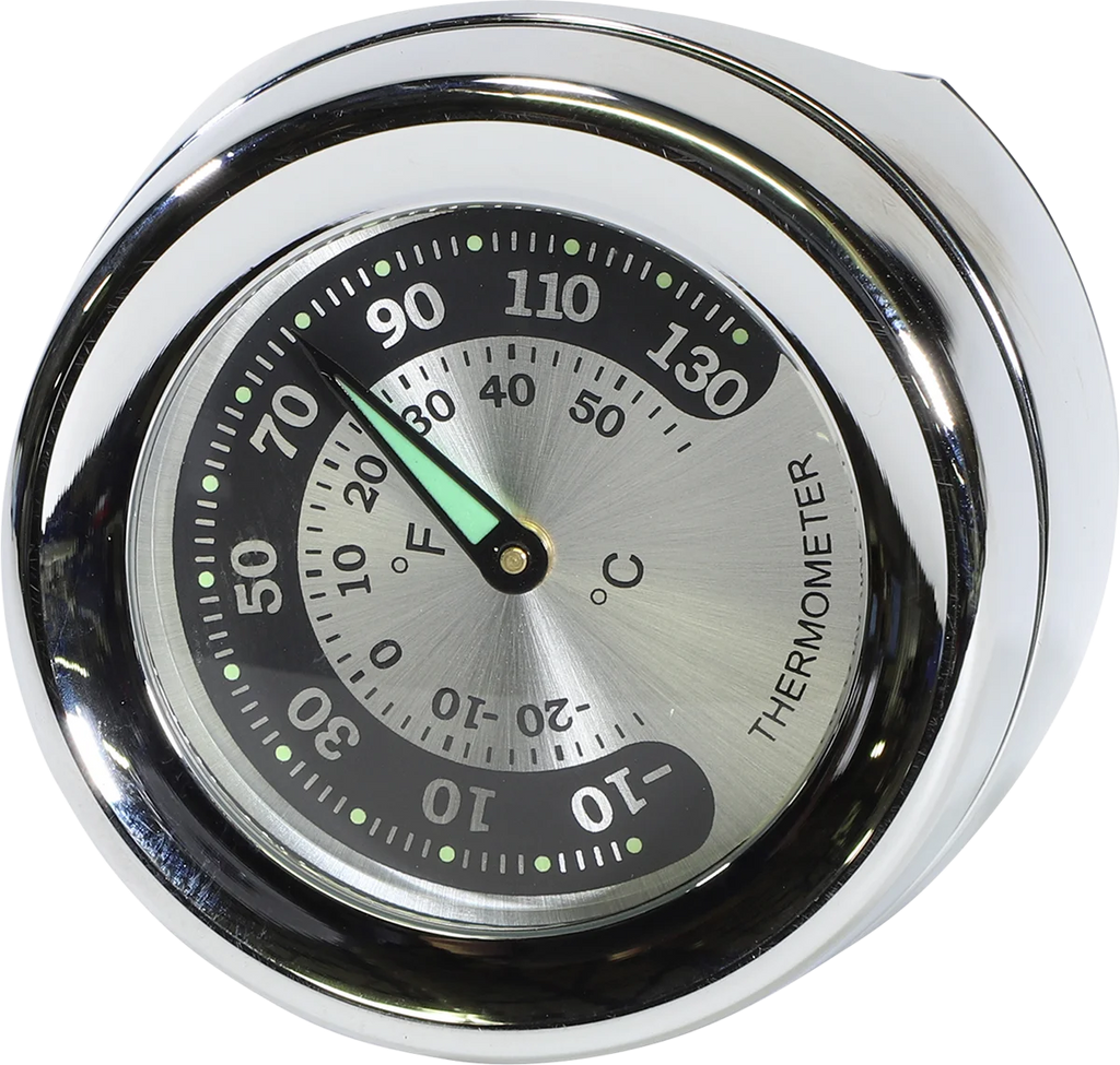 Handlebar Mount Thermometer - Chrome - For 1.25" Bar DragSpecialties O91-6822TN - Main Product View