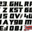 Load image into Gallery viewer, Hardline Boat Lettering Registration Installation Kit 3 in. - 900 Black