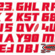 Load image into Gallery viewer, Hardline Boat Lettering Registration Installation Kit 3 in. - 900 Red