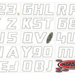 Load image into Gallery viewer, Hardline Boat Lettering Registration Installation Kit 3 in. - 900 White