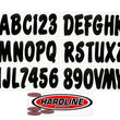 Load image into Gallery viewer, Hardline Boat Lettering Registration Kit 3 in. - 200 Black Solid