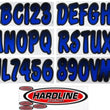 Load image into Gallery viewer, Hardline Boat Lettering Registration Kit 3 in. - 200 Blue Metallic/Black