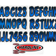 Load image into Gallery viewer, Hardline Boat Lettering Registration Kit 3 in. - 200 Blue/Black