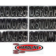 Load image into Gallery viewer, Hardline Boat Lettering Registration Kit 3 in. - 200 Chrome/Black