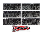 Hardline Boat Lettering Registration Kit 3 in. - 200 Chrome / Black