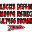 Load image into Gallery viewer, Hardline Boat Lettering Registration Kit 3 in. - 200 Red/Black