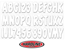 Load image into Gallery viewer, Hardline Boat Lettering Registration Kit 3 in. - 200 White solid