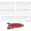 Load image into Gallery viewer, Hardline Boat Lettering Registration Kit 3 in. - 200 White/Silver