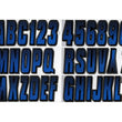 Load image into Gallery viewer, Hardline Boat Lettering Registration Kit 3 in. - 300 Blue/Black