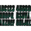 Load image into Gallery viewer, Hardline Boat Lettering Registration Kit 3 in. - 300 Forest Green/Black