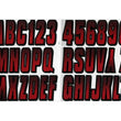 Load image into Gallery viewer, Hardline Boat Lettering Registration Kit 3 in. - 300 Red/Black