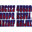 Load image into Gallery viewer, Hardline Boat Lettering Registration Kit 3 in. - 300 Red/Purple