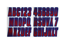 Load image into Gallery viewer, Hardline Boat Lettering Registration Kit 3 in. - 300 Red/Purple