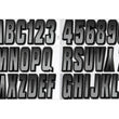 Load image into Gallery viewer, Hardline Boat Lettering Registration Kit 3 in. - 300 Silver/Black