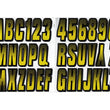 Load image into Gallery viewer, Hardline Boat Lettering Registration Kit 3 in. - 300 Yellow/Black
