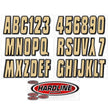 Load image into Gallery viewer, Hardline Boat Lettering Registration Kit 3 in. - 320 Beige/Black