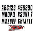 Load image into Gallery viewer, Hardline Boat Lettering Registration Kit 3 in. - 320 Black/Silver