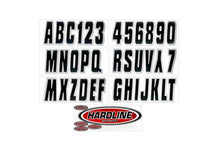 Load image into Gallery viewer, Hardline Boat Lettering Registration Kit 3 in. - 320 Black/Silver