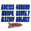 Load image into Gallery viewer, Hardline Boat Lettering Registration Kit 3 in. - 320 Blue/Black