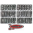 Load image into Gallery viewer, Hardline Boat Lettering Registration Kit 3 in. - 320 Chrome/Black