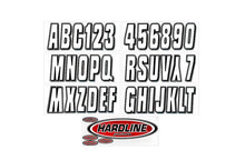 Load image into Gallery viewer, Hardline Boat Lettering Registration Kit 3 in. - 320 Silver/Black